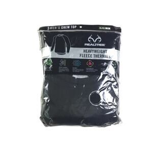 Realtree Black Heavyweight Fleece Thermal Top XL New NIP